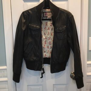 100% real leather bomber jacket from Miss Top Gun